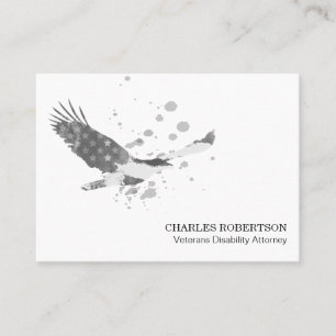 Carte De Visite ** États-Unis Drapeau American Eagle Black White S
