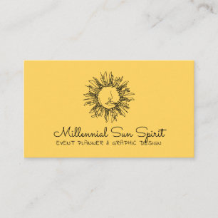 Carte De Visite Été Jaune Abstrait Soleil céleste