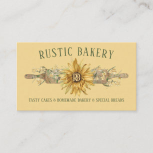 Carte De Visite Été Jaune Poulet à rouleaux en bois Tournesol boul