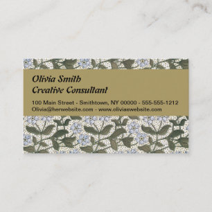 Carte De Visite Été Périwinkel Fleur Plutôt Élégant Floral