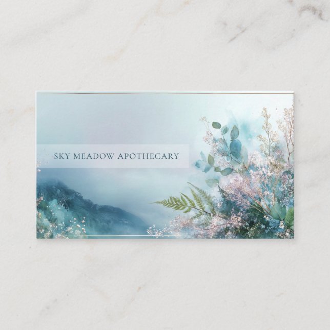Carte De Visite Ethereal Misty Mountain Botanique (Devant)