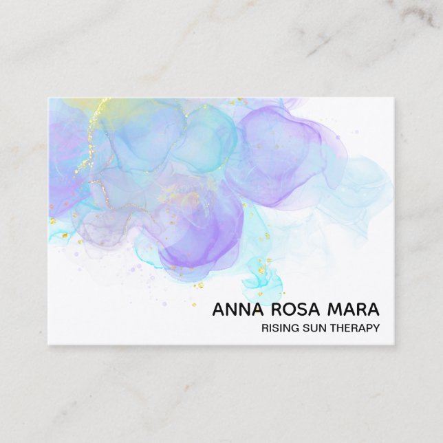 Carte De Visite *~* Ethereal QR AP46 Gold Parties scintillant Logo (Devant)