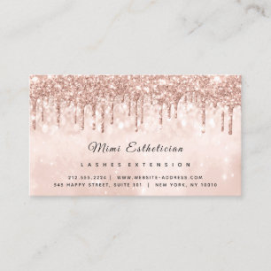 Carte De Visite Étincelle d'égouttements d'étincelle de rose de