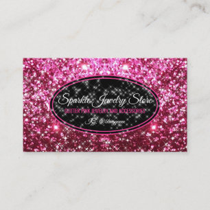 Carte De Visite Étincelle rose Glitz Glam Starlust Bijoux