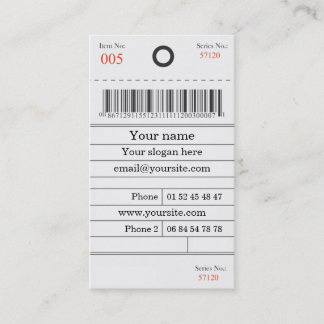 Carte de visite etiquette