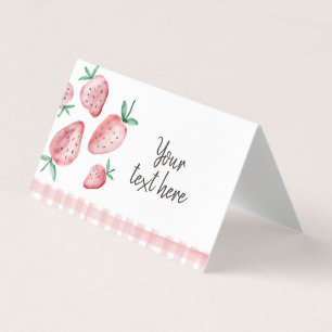 Carte De Visite Étiquette de fraises Tente Berry Sweet Anniversair