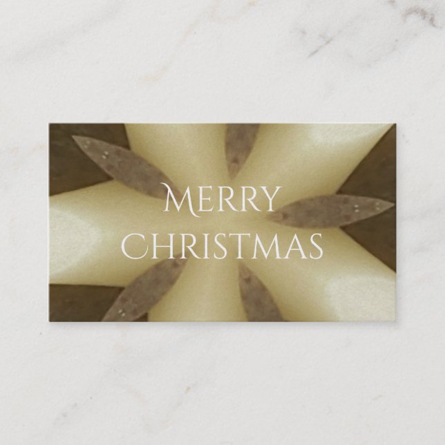 Carte De Visite Etoile Brown blanc rustique couleur design (Devant)