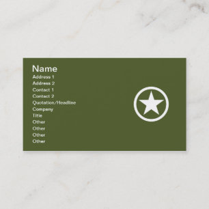 Carte De Visite Étoile d'armée