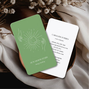 Carte de visite étoile lunaire minimaliste