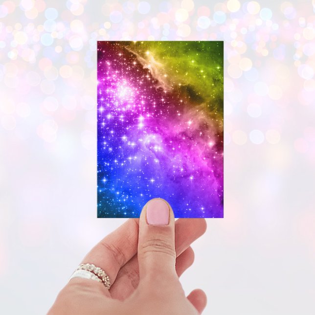 Carte De Visite Etoiles arc-en-ciel (Rainbow Celestial Business Card)