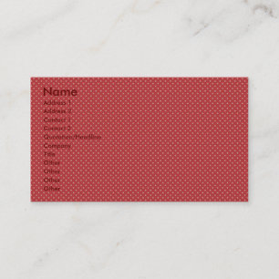 Carte De Visite Étoiles attrayantes de blanc sur la surface rouge