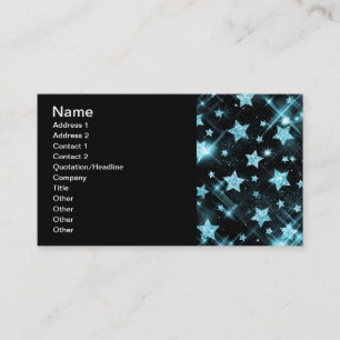 Carte De Visite Étoiles bleues de parties scintillantes d'affaire