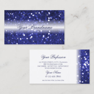 Carte De Visite Étoiles de Parties scintillant Bleu Bleu Étoiles G