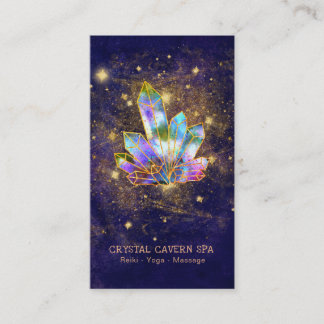 Carte De Visite *~* Etoiles de Parties scintillant en or Cosmic Ra