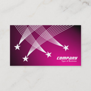 Carte De Visite Étoiles de tir - Blanc sur Spotlit Hot Rose