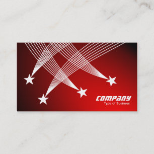 Carte De Visite Étoiles de tir - Blanc sur Spotlit Red
