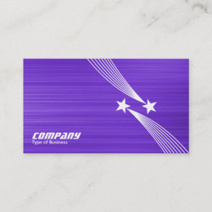 Carte De Visite Étoiles de tir v2 - Blanc sur texture violette