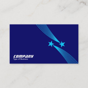 Carte De Visite Étoiles de tir v2 - Bleu clair sur Bleu foncé 0006