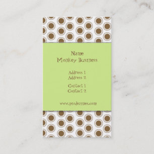 Carte de visite ~ étoiles rétro, cacao