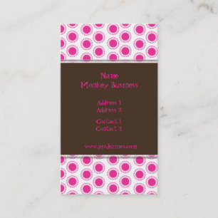 Carte de visite ~ étoiles rétro, magenta