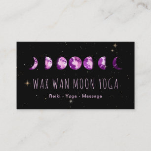 Carte De Visite *~* Étoiles Wax Violet Lune Lunette Violet Phases