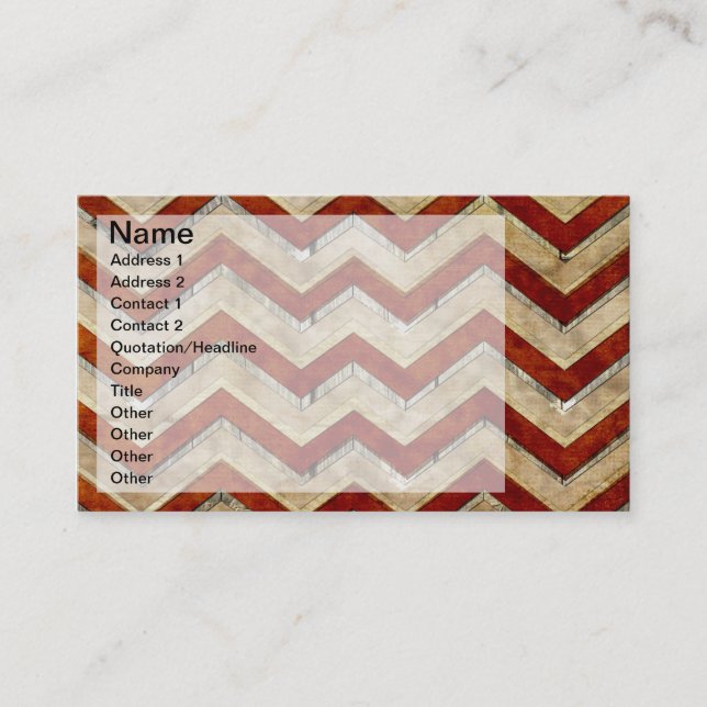 Carte De Visite Étonnant cool chevron zigzag motif (Devant)