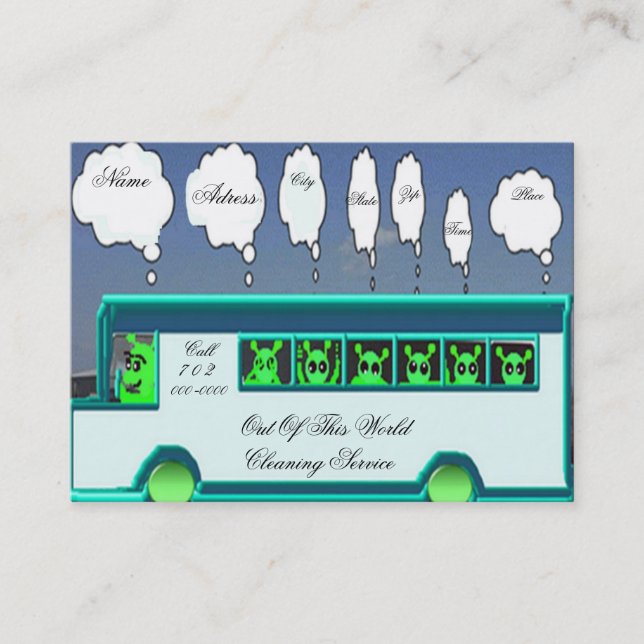 Carte de visite étranger d'autobus (Devant)