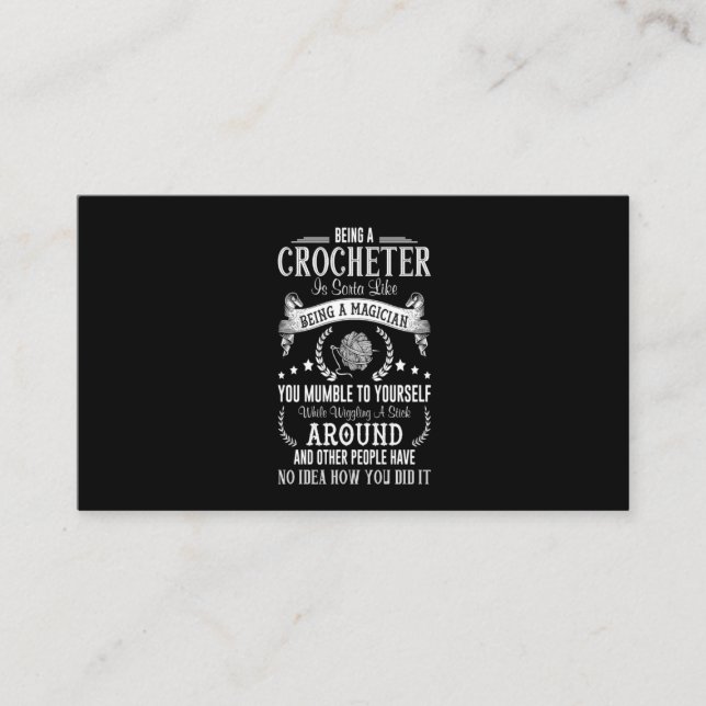 Carte De Visite Être Un Crochet Être Un Magicien (Devant)