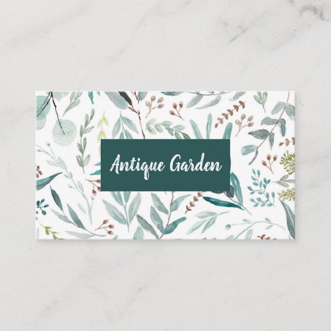 Carte De Visite Eucalyptus d'aquarelle (Devant)