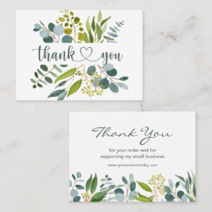 Carte De Visite Eucalyptus Merci de verdure