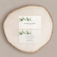 Eucalyptus Minimaliste Élégant Script Aquarelle