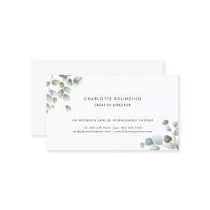 Carte De Visite Eucalyptus Verdure Créative moderne