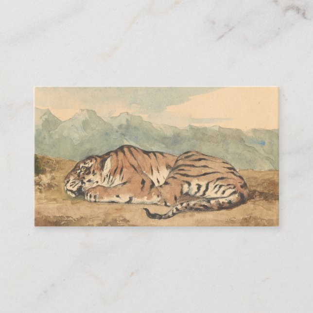 Carte De Visite Eugene Delacroix - Royal Tiger (Devant)