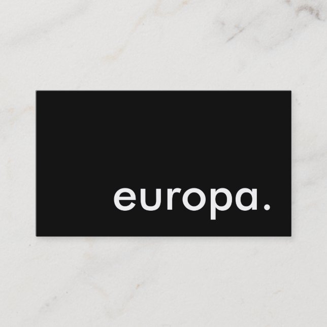 Carte De Visite europe. (Devant)