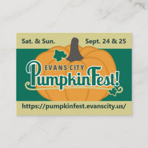 Carte De Visite Evans City PumpkinFest 2022