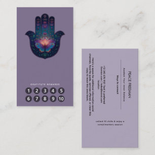Carte De Visite Éveil du Lotus Dessin de la Main Hamsa