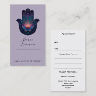 Carte De Visite Éveil du Lotus Dessin de la Main Hamsa