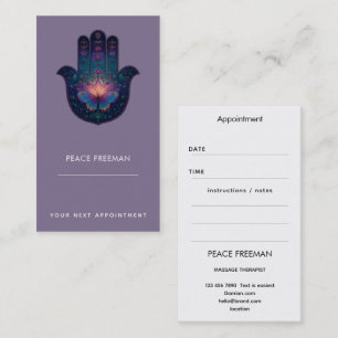 Carte De Visite Éveil du Lotus Dessin de la Main Hamsa