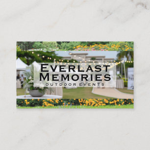 Carte De Visite Événement en plein air Lumières Jardin