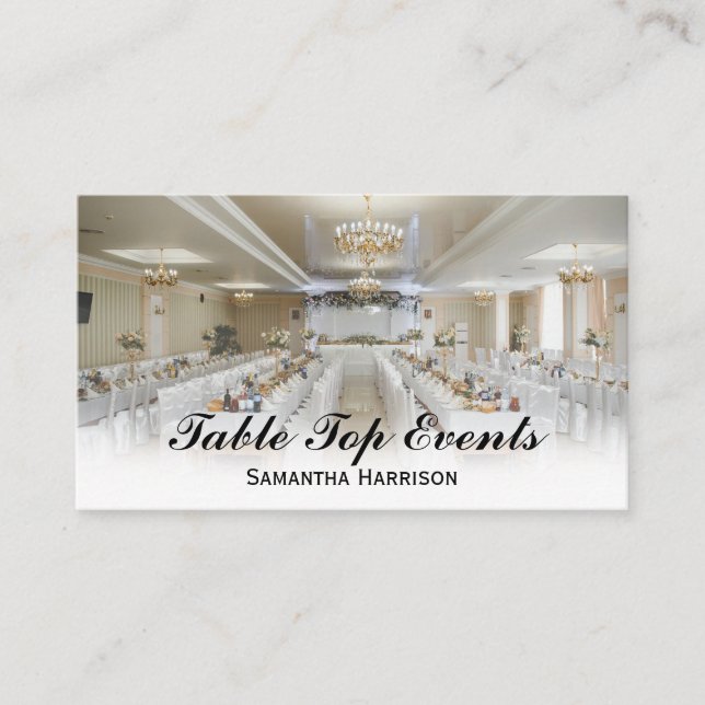 Carte De Visite Evénement Mariage de luxe | Banquet de restauratio (Devant)