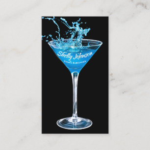 Carte De Visite Événements tendance Bartender Exotic Blue Splash