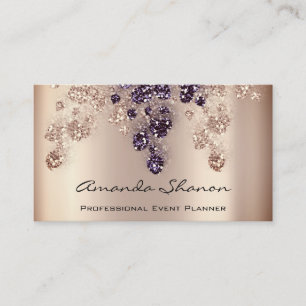 Carte De Visite Event Planner Canch QrCode Photo Logo Rose Gold