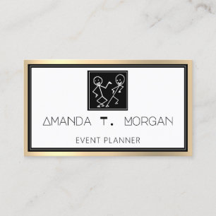 Carte De Visite Event Planner Dance Mariage Blogger Modern Gold