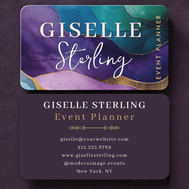 Carte De Visite Event Planner Purple  (Créateur téléchargé)