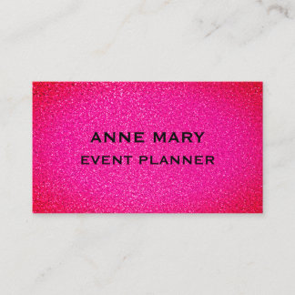 Carte De Visite Event Wedding Planner Pink Purple Glitter Girly