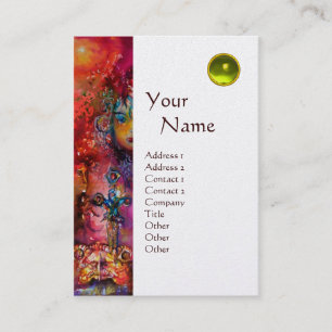 Carte De Visite EXCALIBUR MONOGRAM platine métallique