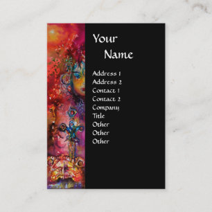 Carte De Visite EXCALIBUR noir violet fuchsia bleu blanc