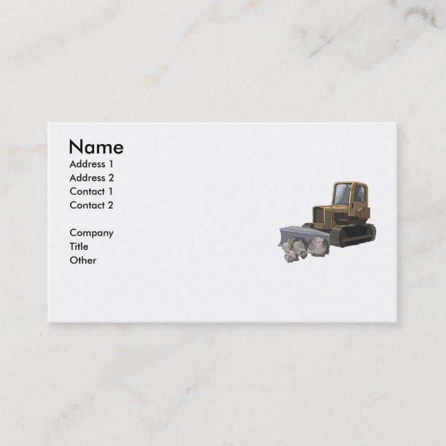 carte de visite excavacting (Devant)