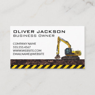 Carte De Visite Excavateur Attention directe