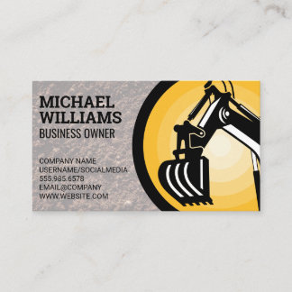Carte De Visite Excavateur | Logo Earth Mover